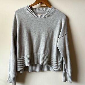 Everlane The Square Cotton Sweater Gray Size S